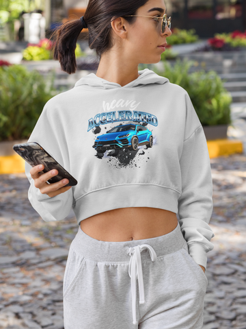 Image of Design By Javii Heavy Accelerated Crop Hoodie