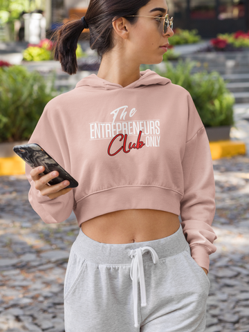 Image of Design By Javii Entrepreneurs Only Club Crop Hoodie