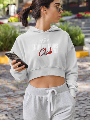 Image of Design By Javii Entrepreneurs Only Club Crop Hoodie