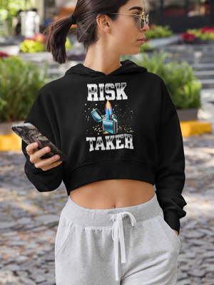 Design By Javii Risk Taker Crop Hoodie