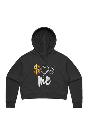 Women’s money loves me crop hoodie