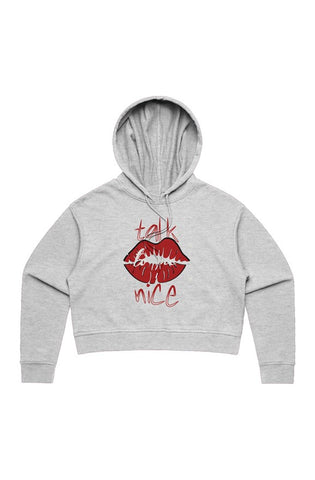 Image of Design By Javii Talk To Me nice Crop Hoodie