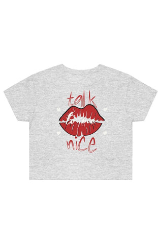 Image of Women's talk to me nice Crop Tee