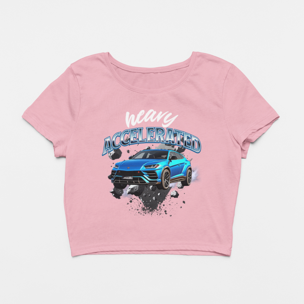 Design By Javii Heavy Accelerated Women’s Crop Tee