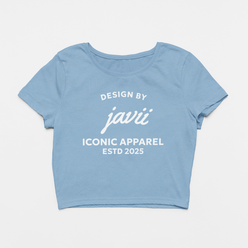 Design By Javii Iconic Apparel Logo Women’s Crop Tee