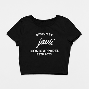 Design By Javii Iconic Apparel Logo Women’s Crop Tee