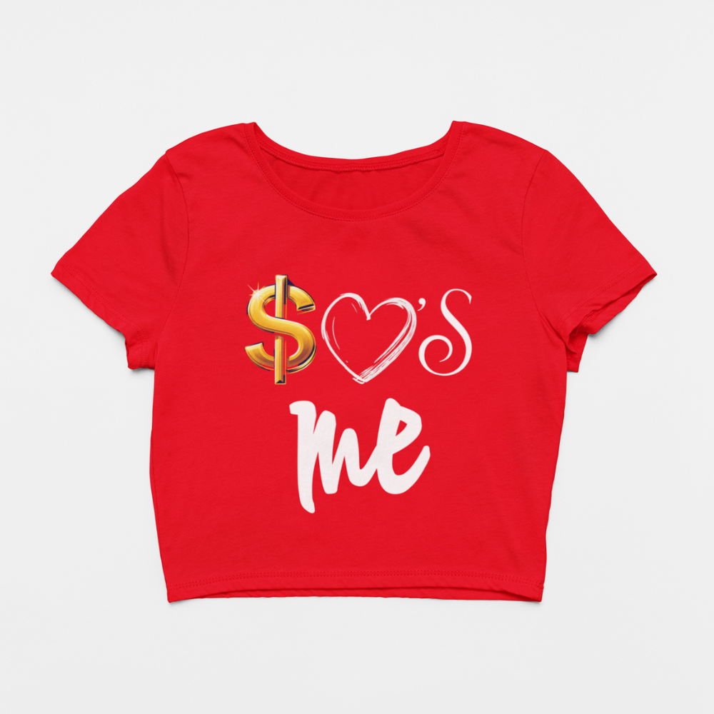 Design By Javii Money Loves Me Women’s Crop Tee