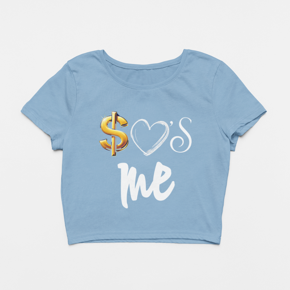 Design By Javii Money Loves Me Women’s Crop Tee